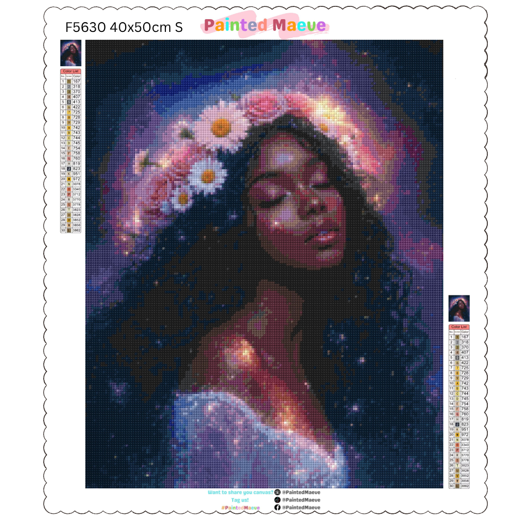 Floral Crown Goddess: Diamond Painting Collection