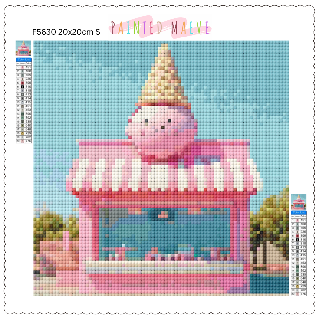 Cream and Cone Hut: Diamond Painting Collection