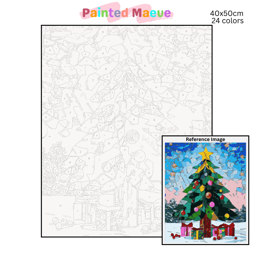 Pieces of Christmas: Paint-by-Number Christmas Collection (24/36/48 colors | No Frame)