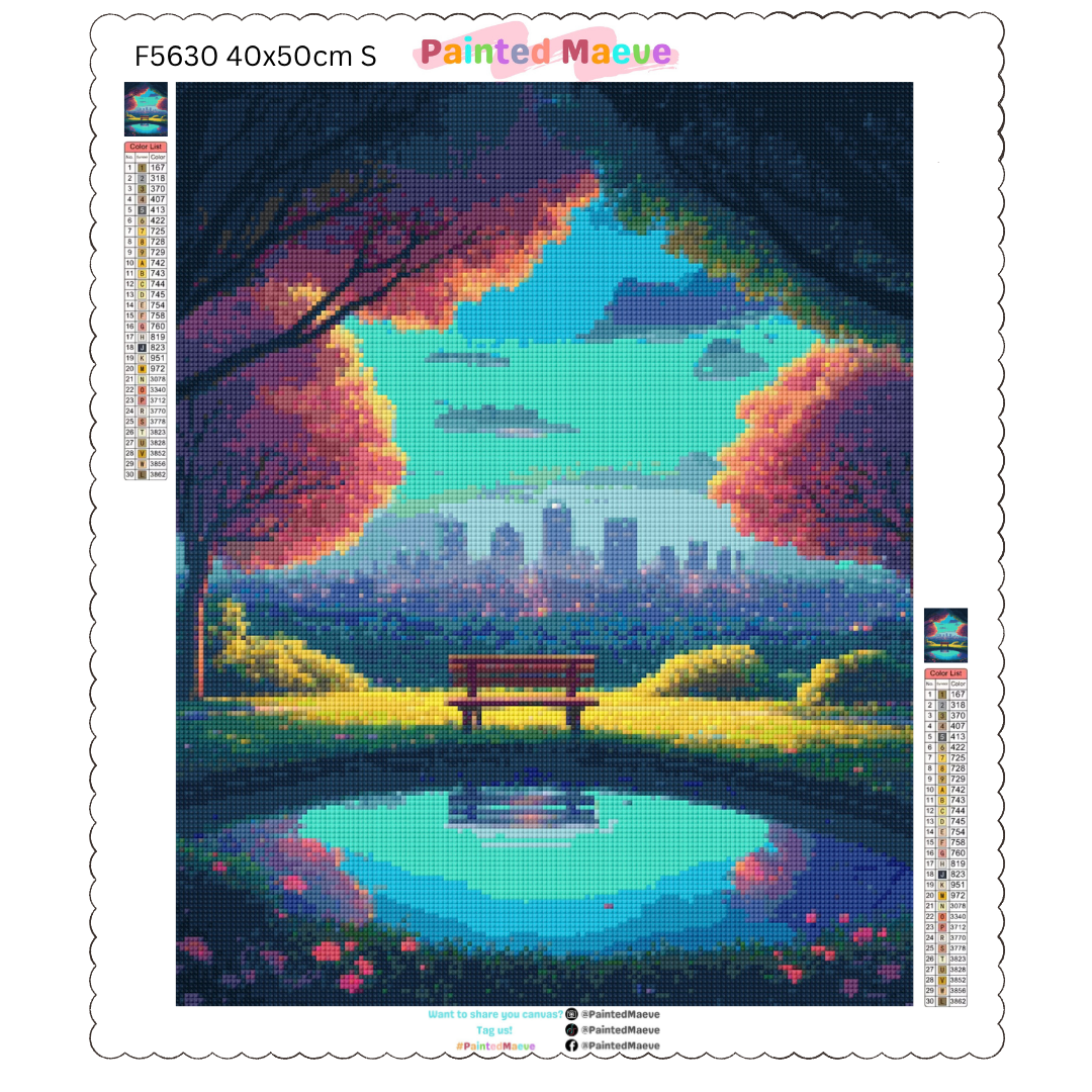 Evening in the Park: Diamond Painting Collection