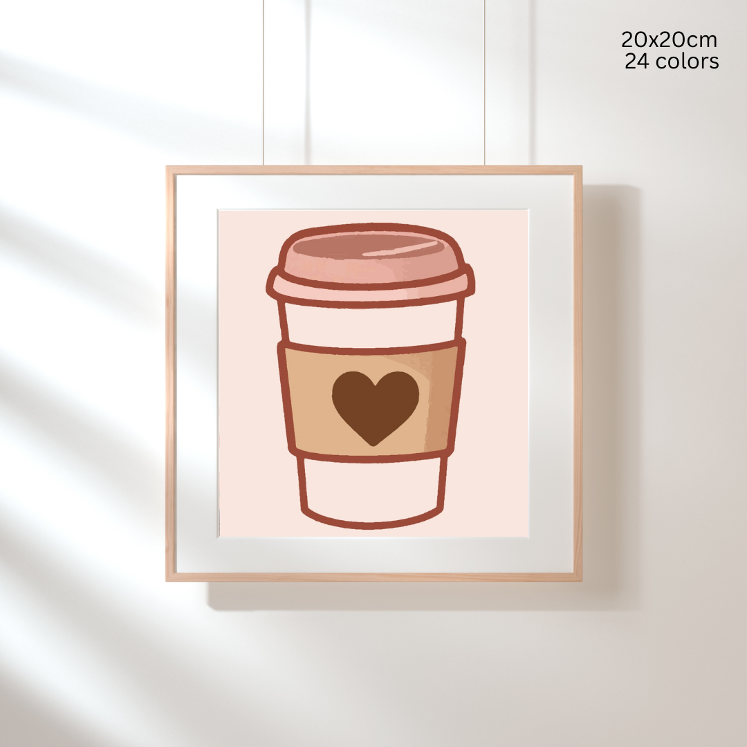 Brewed with Love: MINI Paint-by-Number Collection (24/36/48 colors | No Frame)