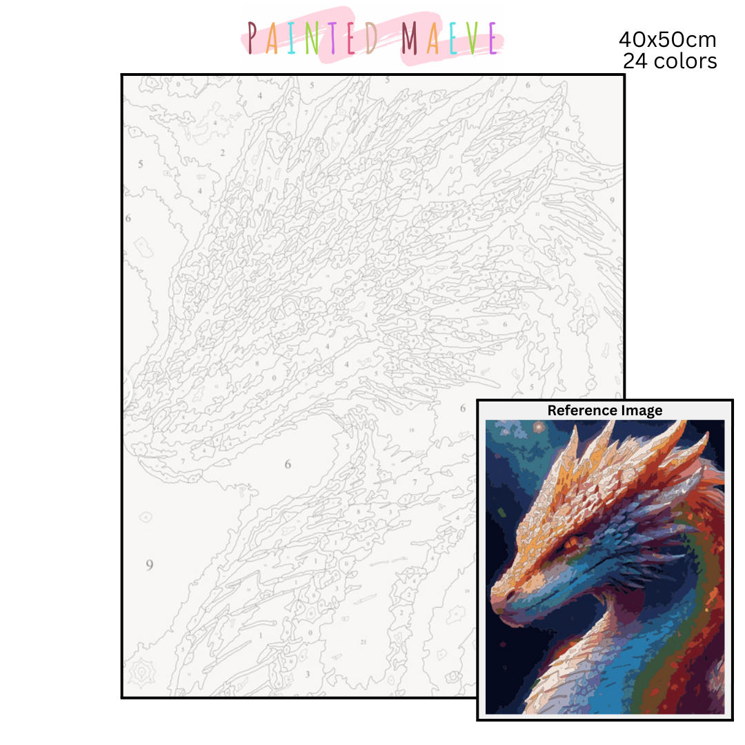 Stardust Serpent: Paint-by-Number Collection (24/36/48 colors | No Frame)