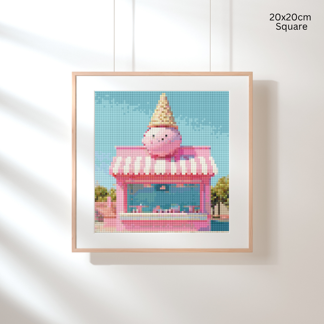Cream and Cone Hut: Diamond Painting Collection