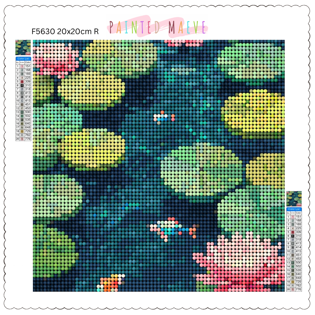 Lotus Pond: Diamond Painting Collection