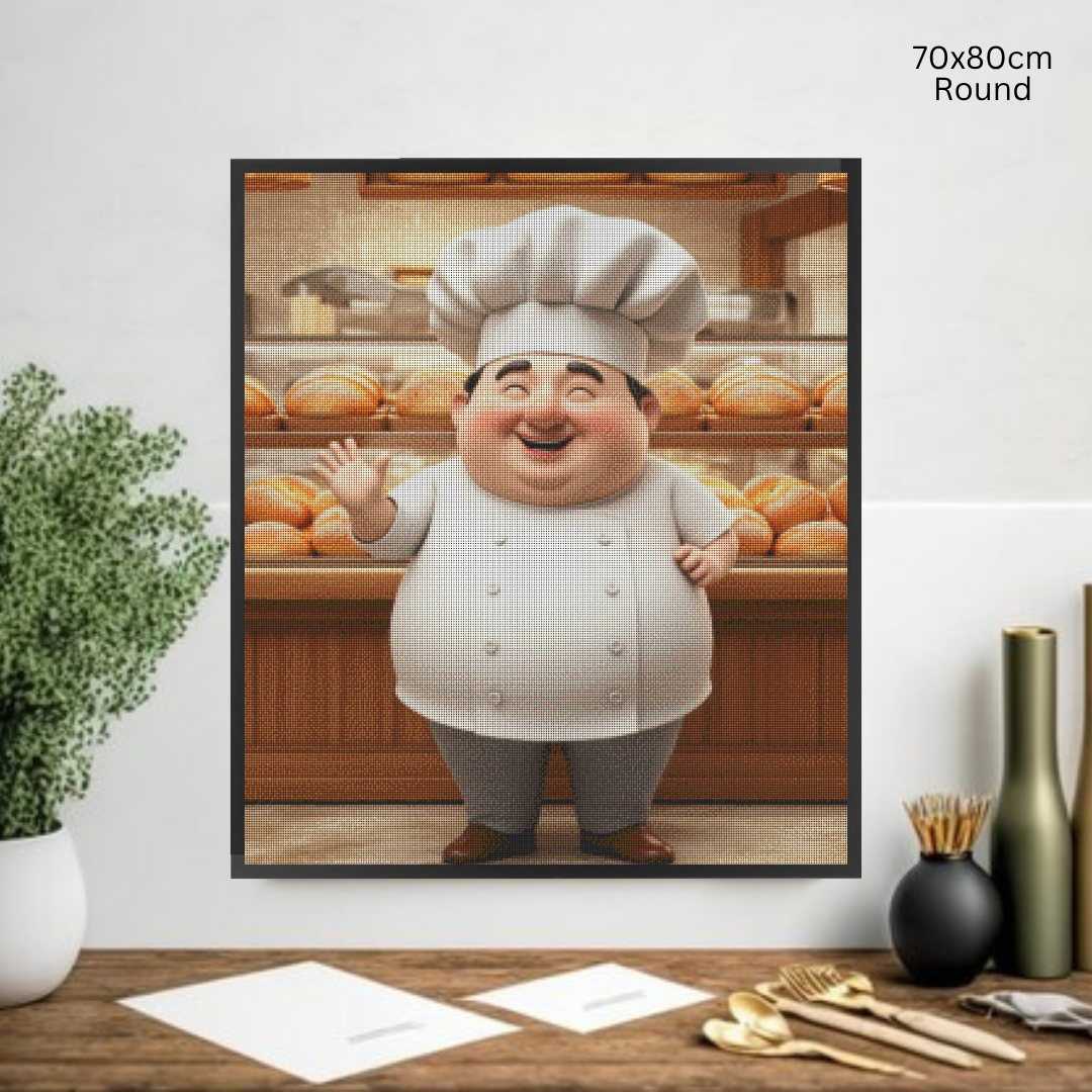 Friendly Baker Man: Diamond Painting Collection