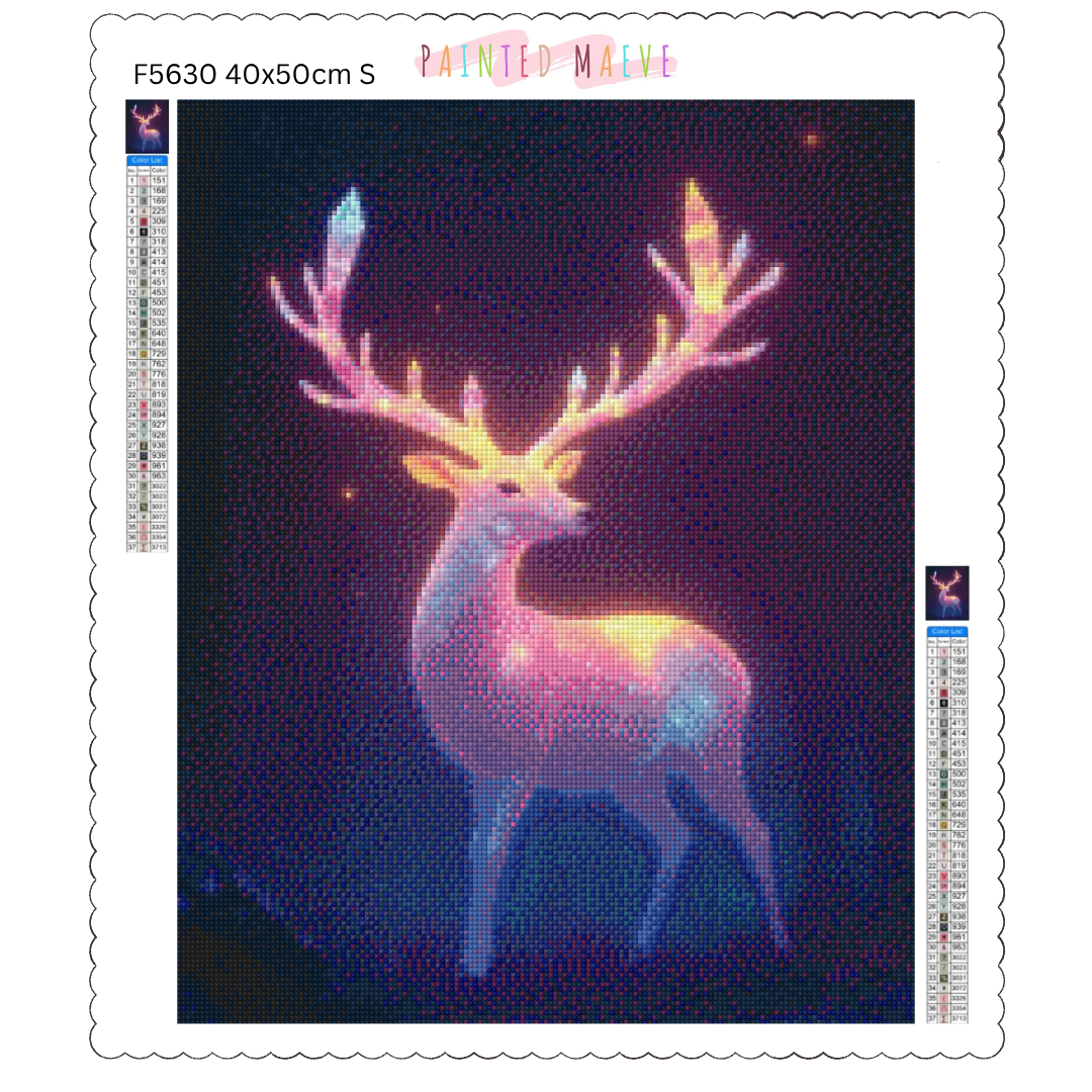 Antler Glow: Diamond Painting Collection