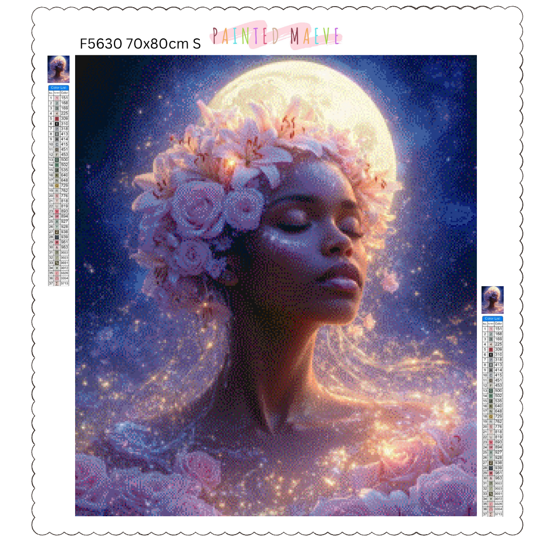 Pink Rose Deity: Diamond Painting Collection