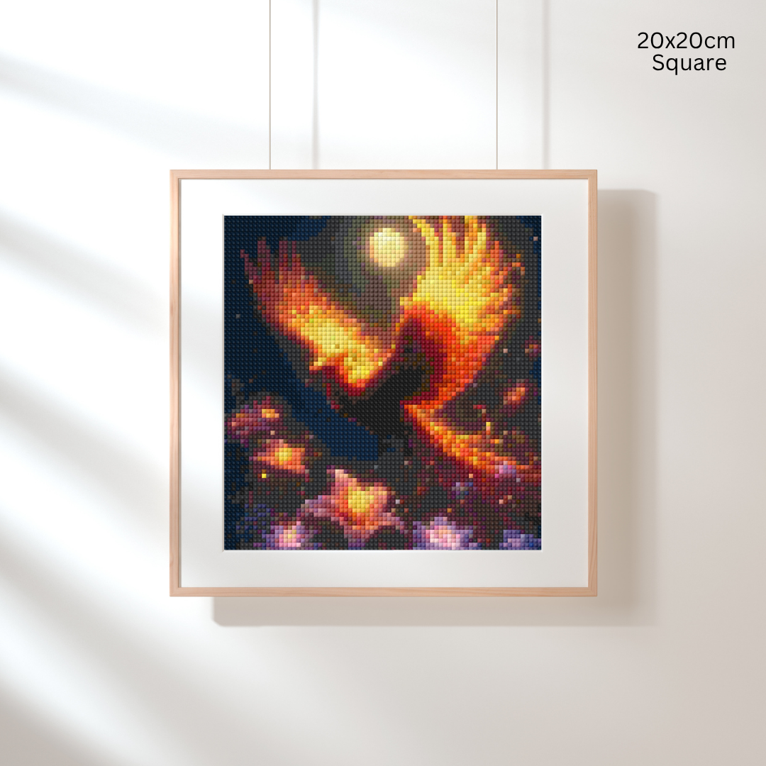 Golden Phoenix Glow: Diamond Painting Collection