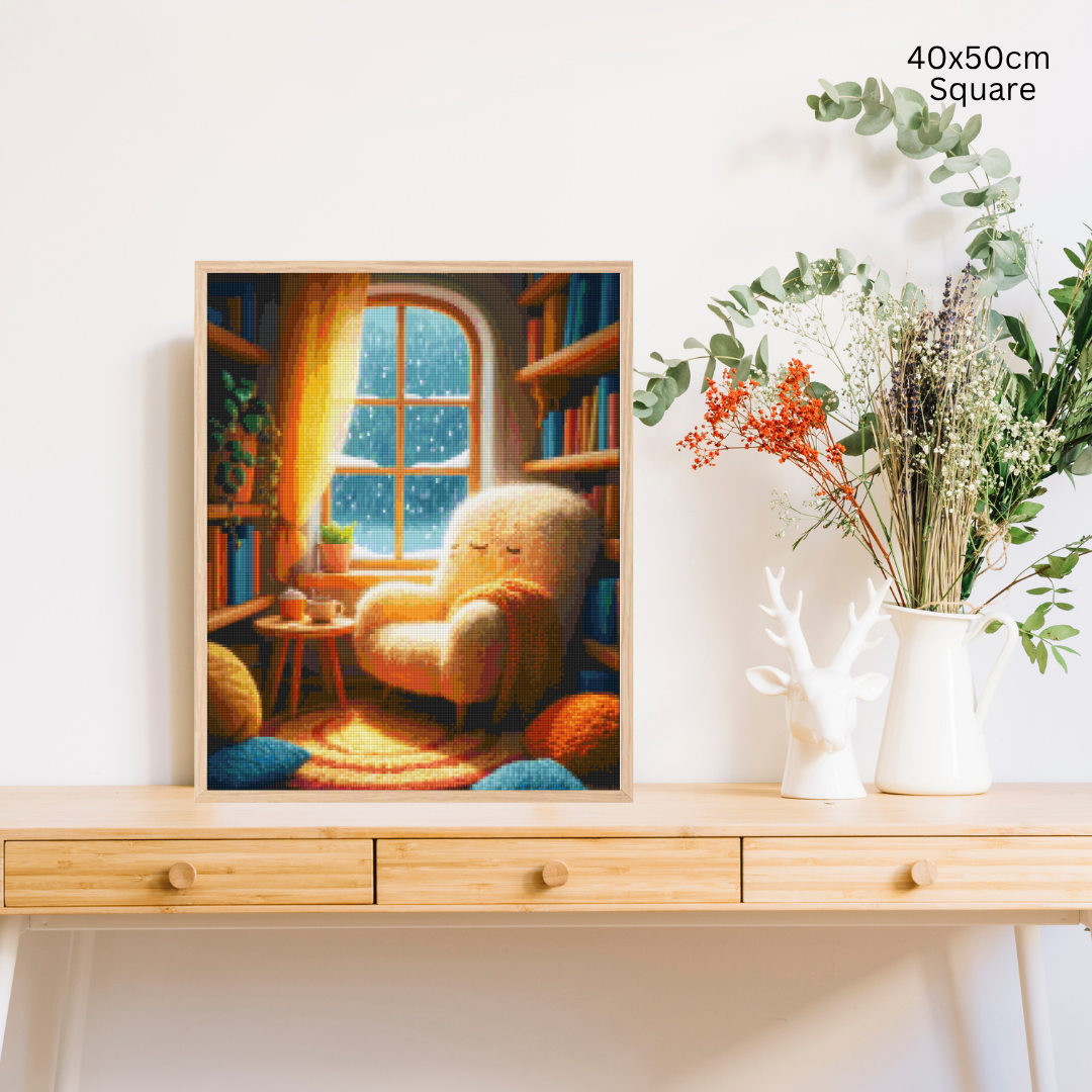 Cozy Reading Nook: Diamond Painting Collection