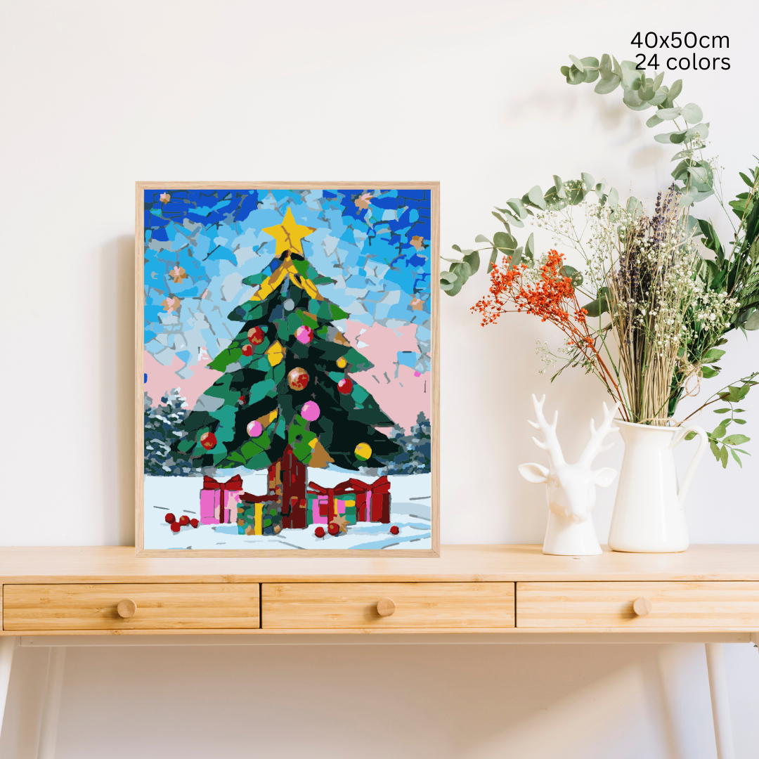 Pieces of Christmas: Paint-by-Number Christmas Collection (24/36/48 colors | No Frame)
