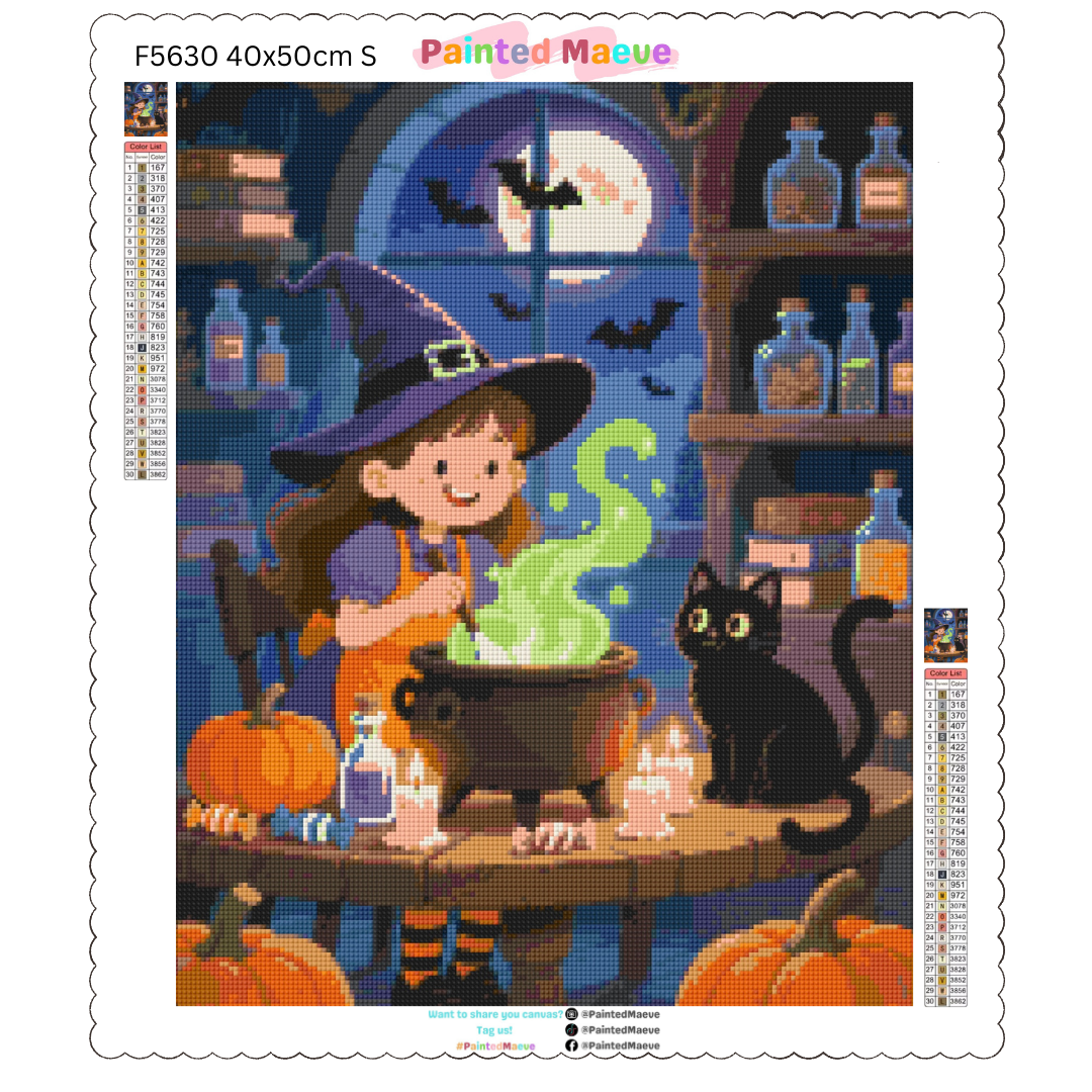Potion & Purrs: Diamond Painting Halloween Collection