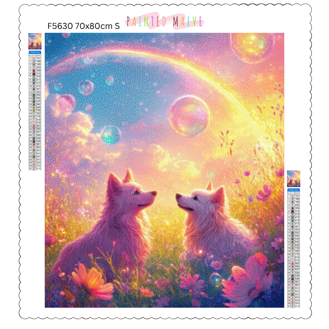 Rainbow Paws & Bubble Dreams: Diamond Painting Collection