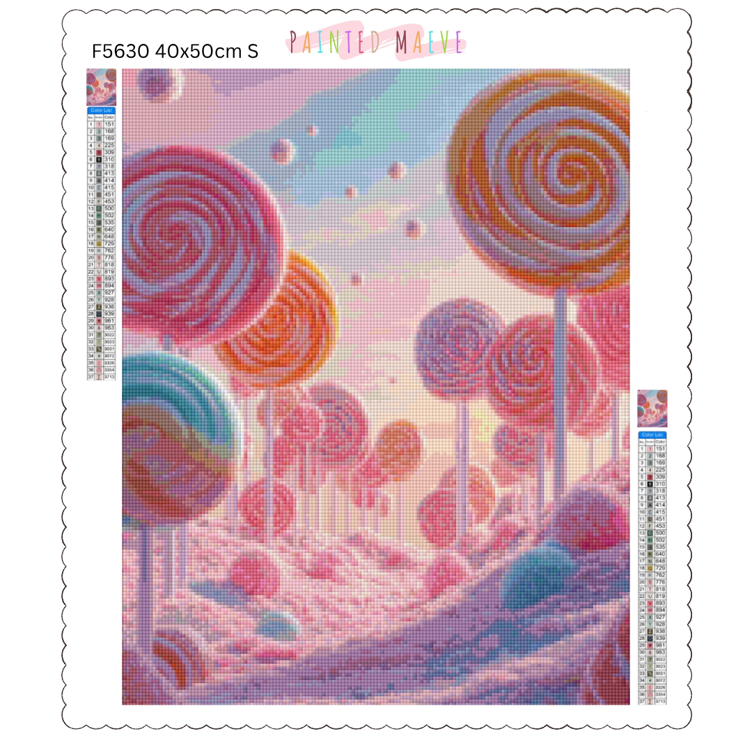 Lollipop Meadow: Diamond Painting Collection