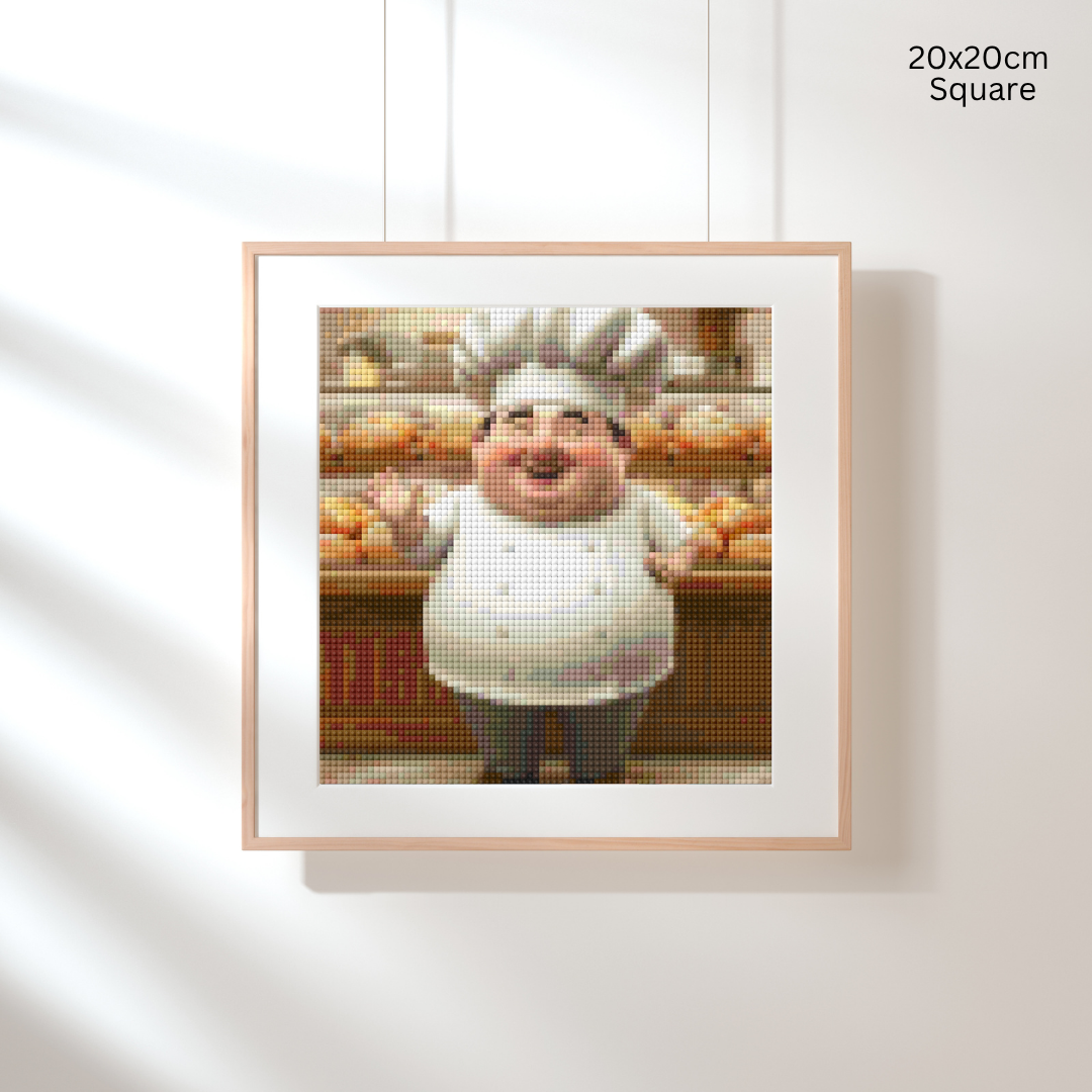 Friendly Baker Man: Diamond Painting Collection
