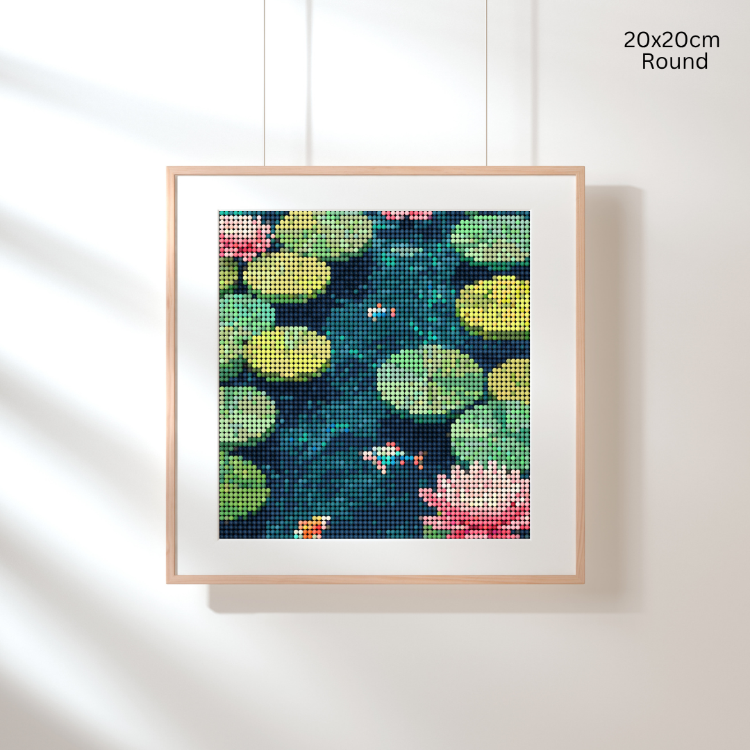 Lotus Pond: Diamond Painting Collection
