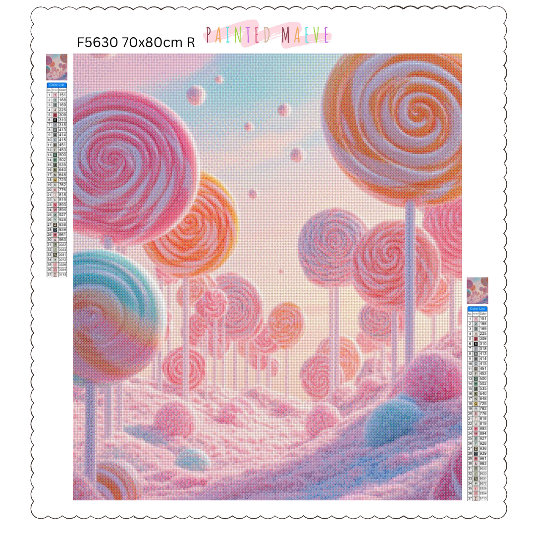 Lollipop Meadow: Diamond Painting Collection