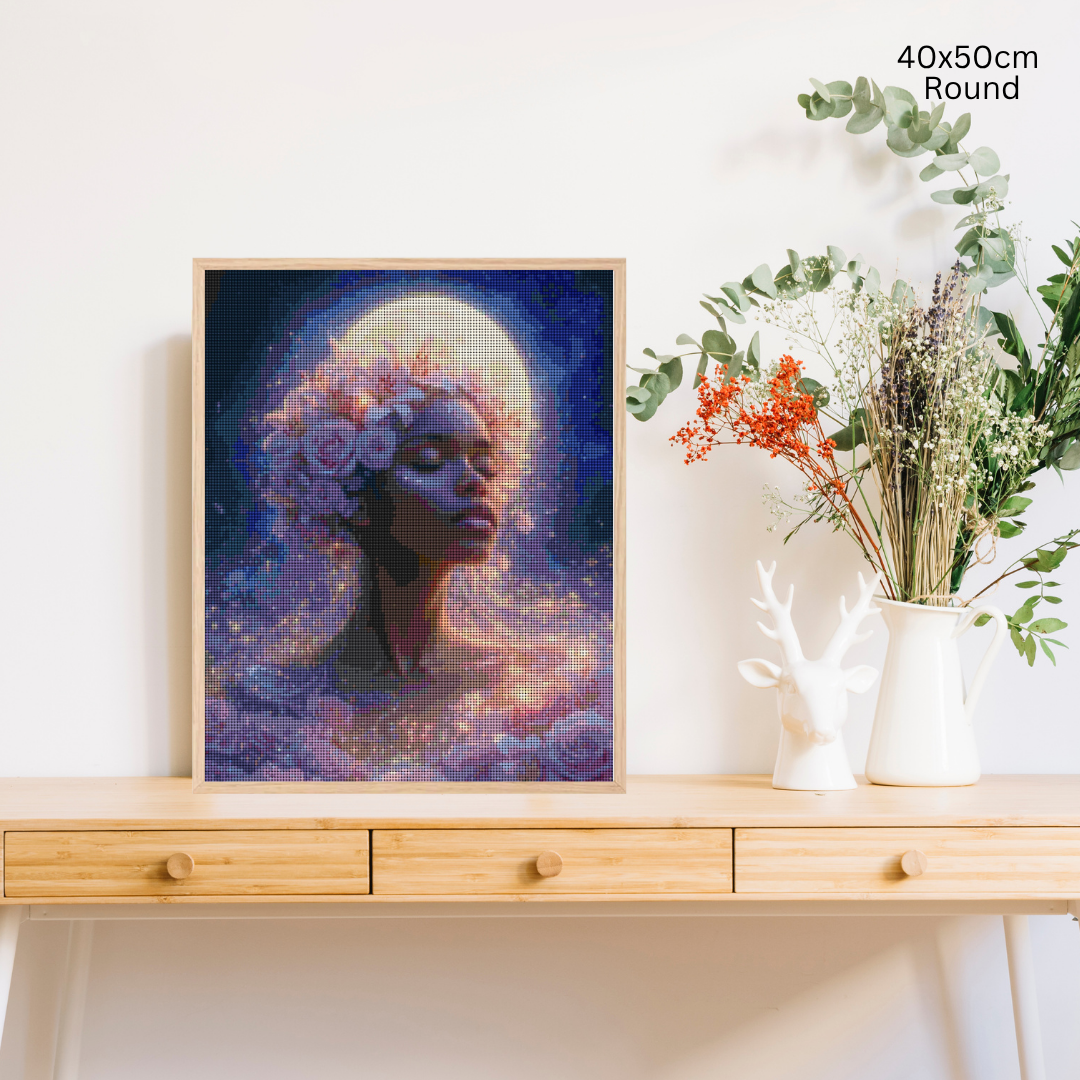 Pink Rose Deity: Diamond Painting Collection