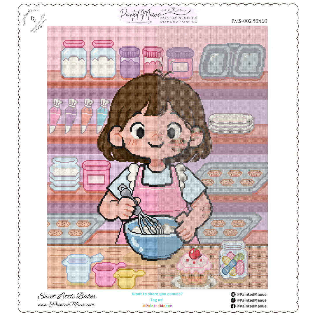 Sweet Little Baker: Hand-Rendered Diamond Painting Collection