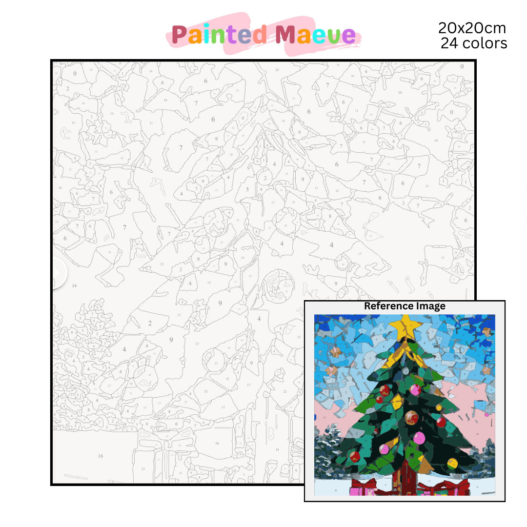 Pieces of Christmas: Paint-by-Number Christmas Collection (24/36/48 colors | No Frame)