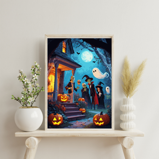 Monsters of Halloween: Paint-by-Number Halloween Collection (24/36/48 colors | No Frame)