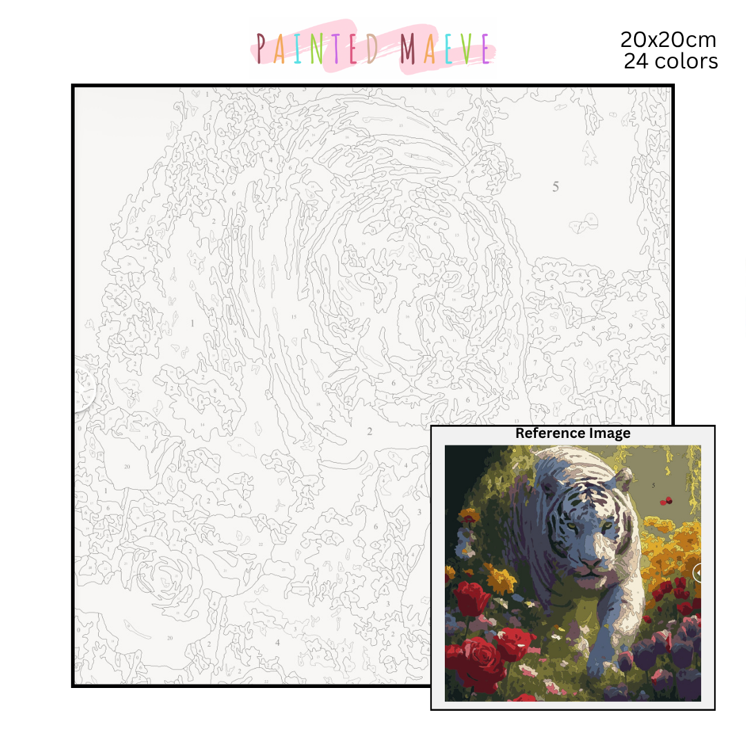 Tigress of Tranquility: Paint-by-Number Collection (24/36/48 colors | No Frame)
