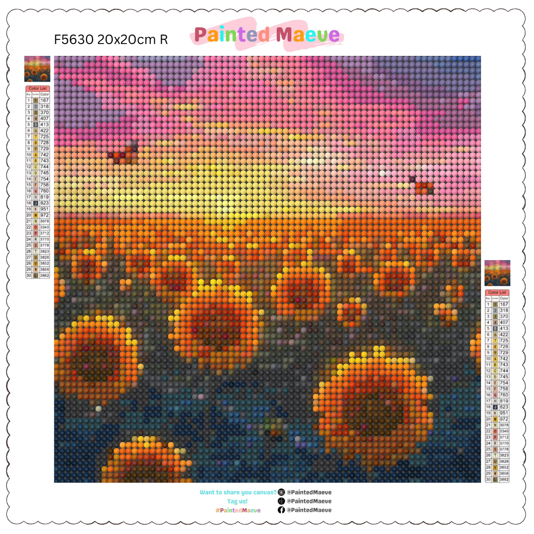 Sunrise Sunflower Meadow: Diamond Painting Collection