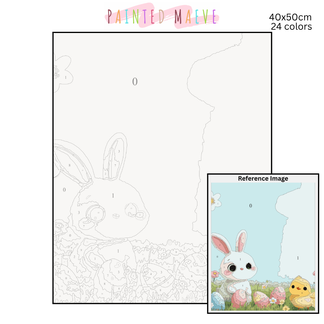 Bunny and Peep: Paint-by-Number Easter Collection (24/36/48 colors | No Frame)