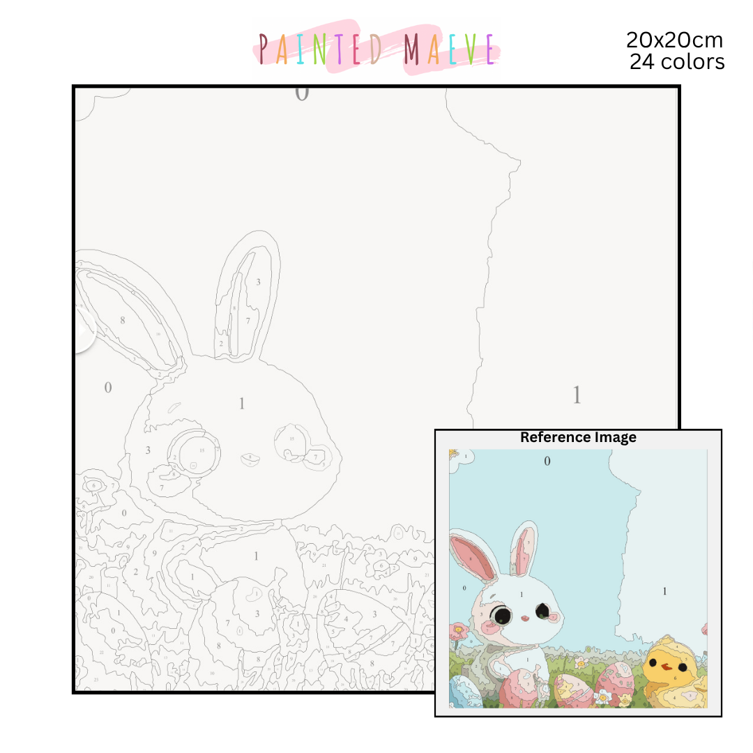 Bunny and Peep: Paint-by-Number Easter Collection (24/36/48 colors | No Frame)