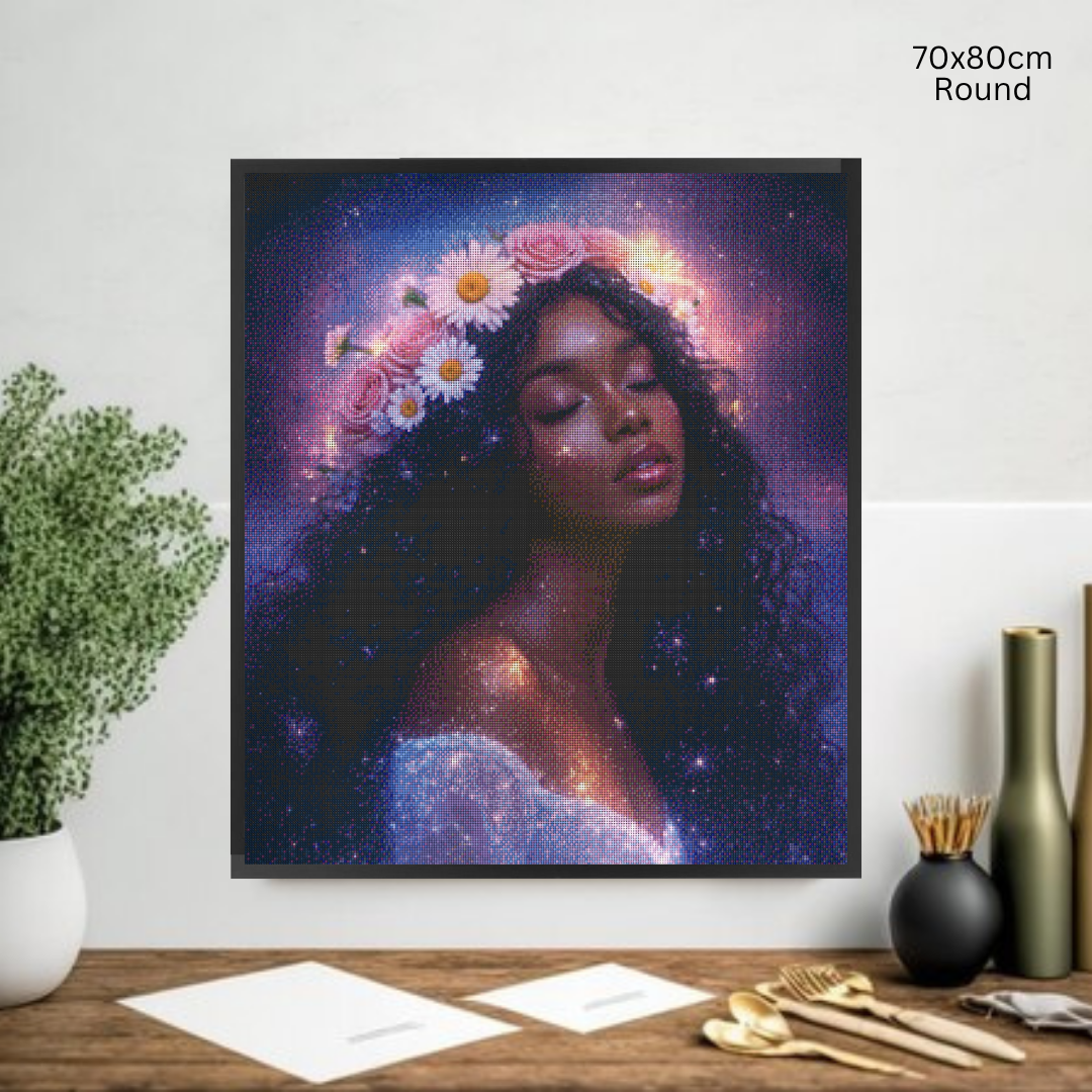 Floral Crown Goddess: Diamond Painting Collection
