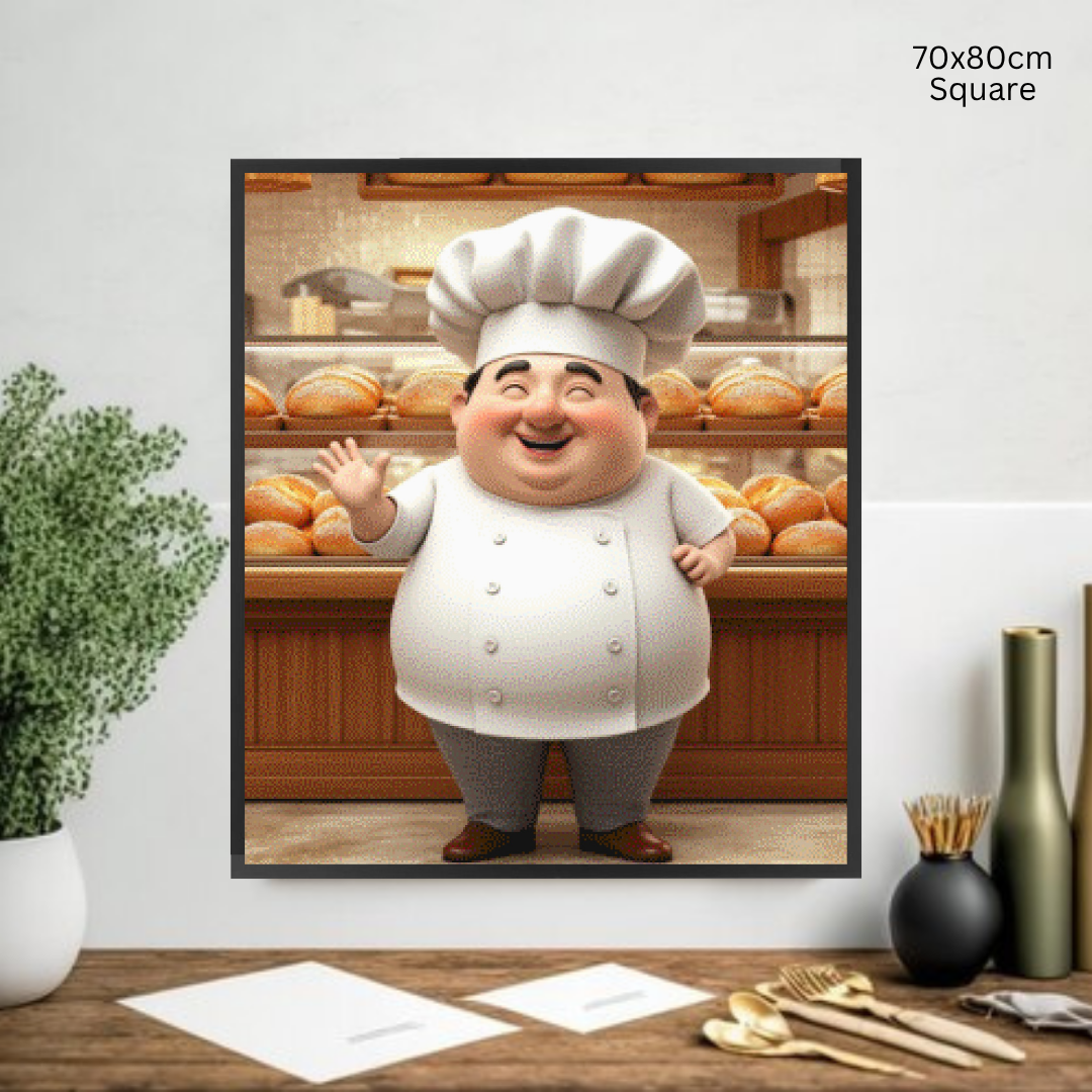 Friendly Baker Man: Diamond Painting Collection