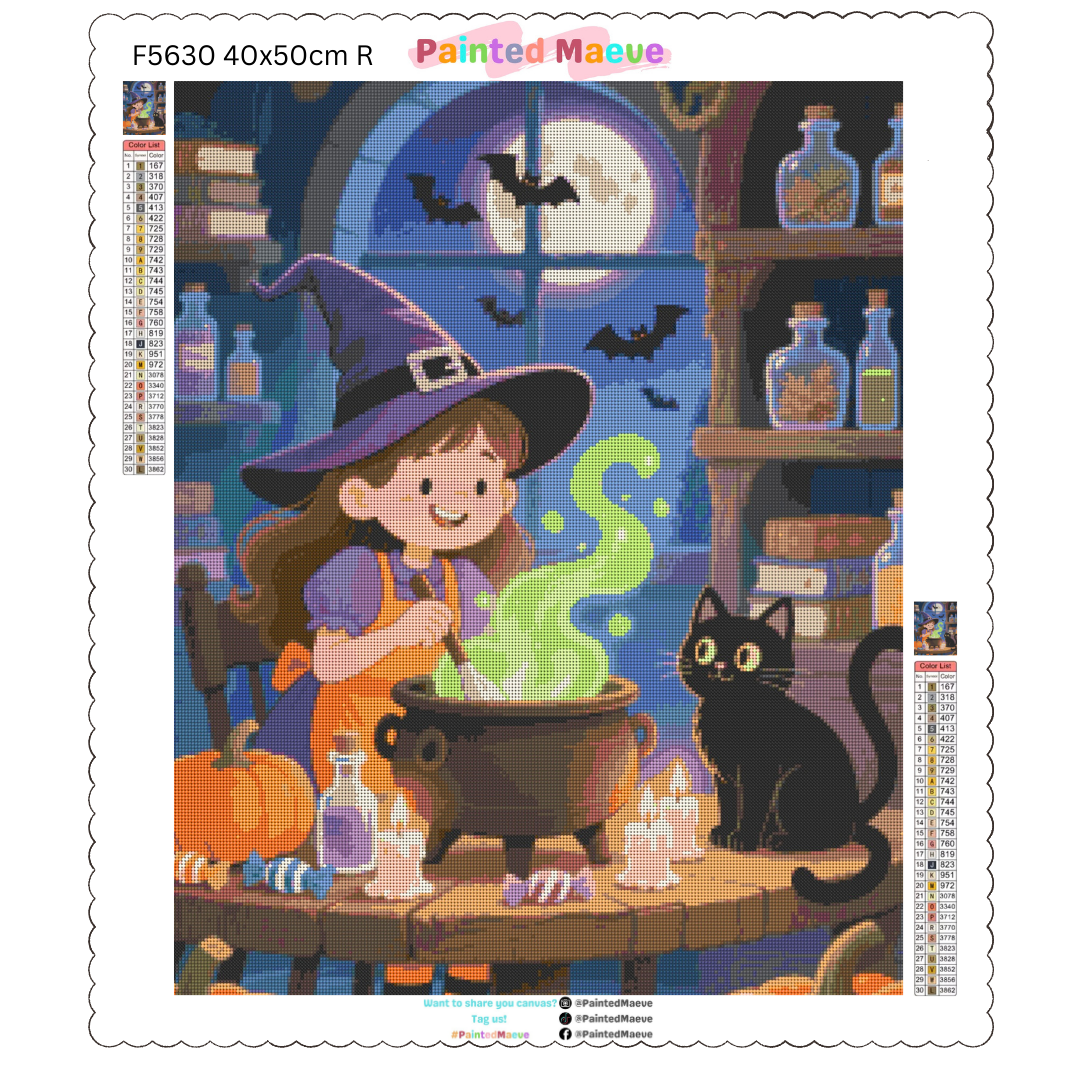 Potion & Purrs: Diamond Painting Halloween Collection