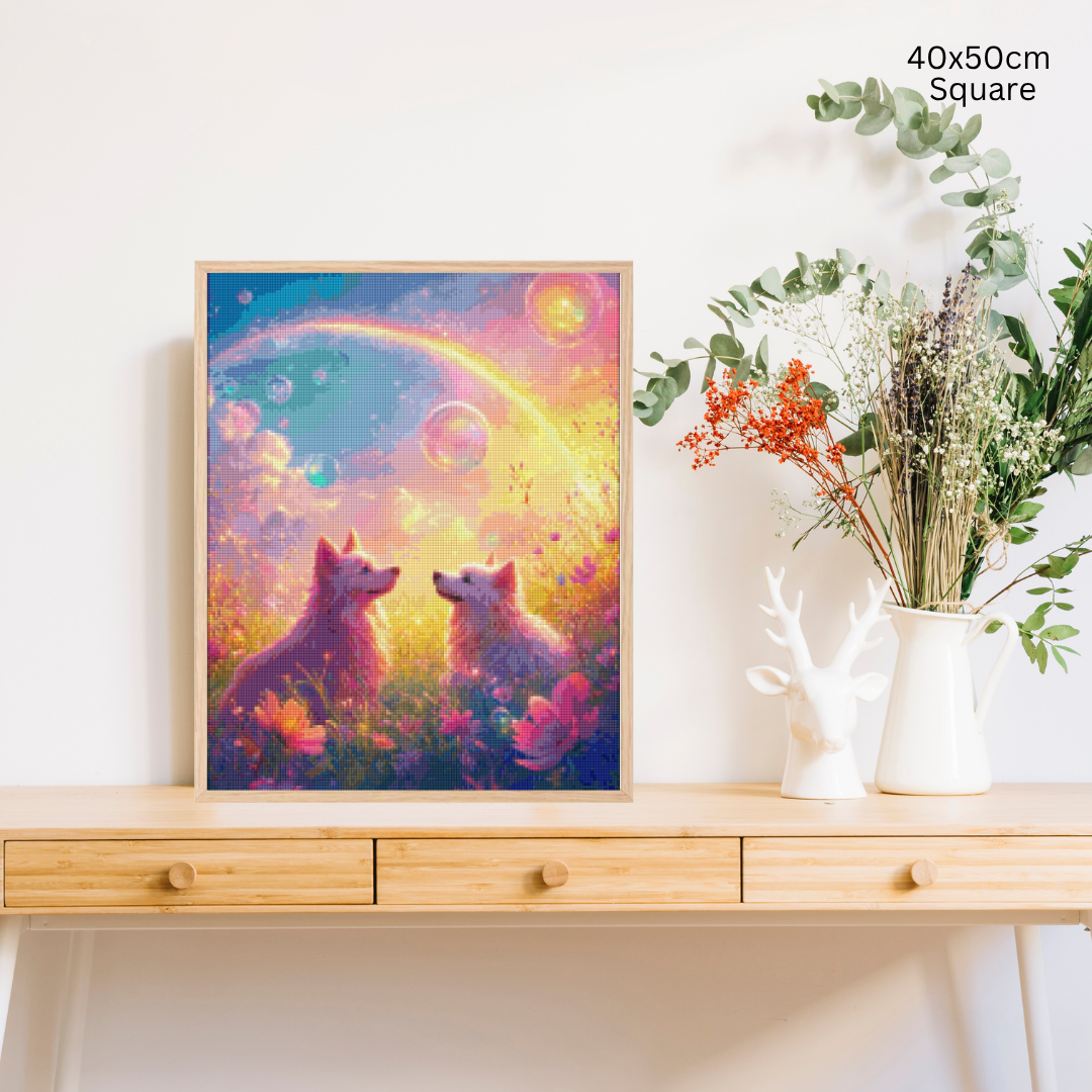 Rainbow Paws & Bubble Dreams: Diamond Painting Collection