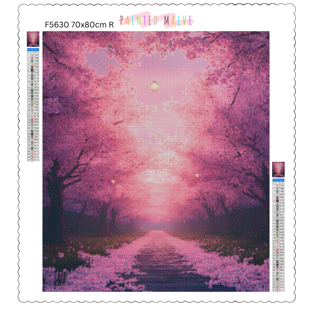 Cherry Blossom Stroll: Diamond Painting Collection