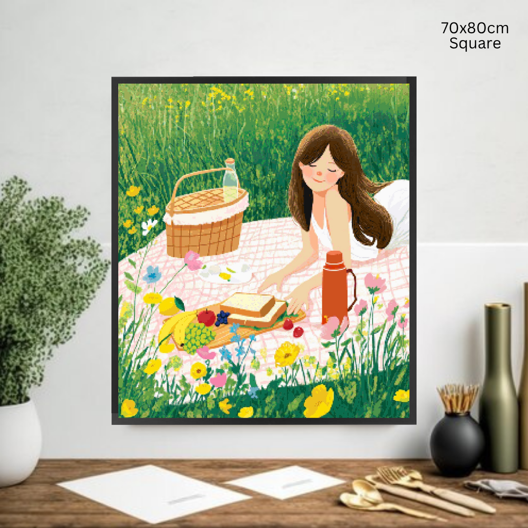 Sunny Picnic Bliss: Diamond Painting Collection
