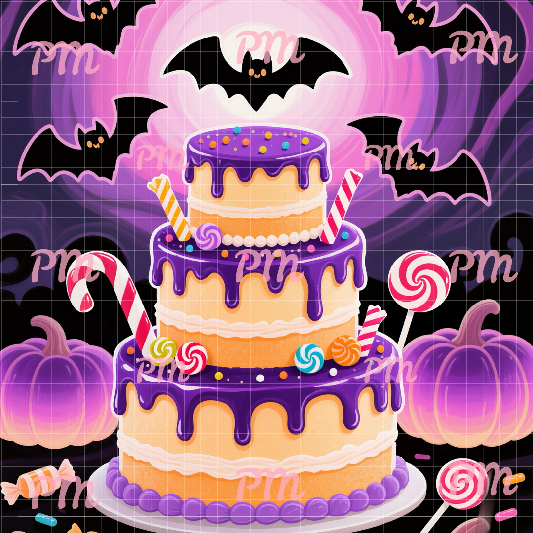 Batty for Sweets: Paint-by-Number Halloween Collection (24/36/48 colors | No Frame)