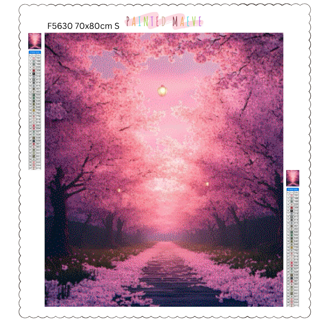Cherry Blossom Stroll: Diamond Painting Collection