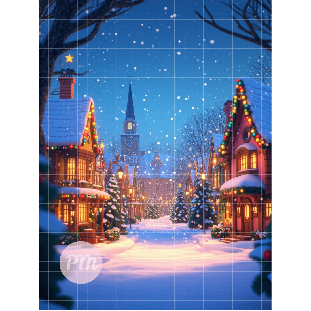 Snowy Town: Paint-by-Number Collection (24/36/48 colors | No Frame)