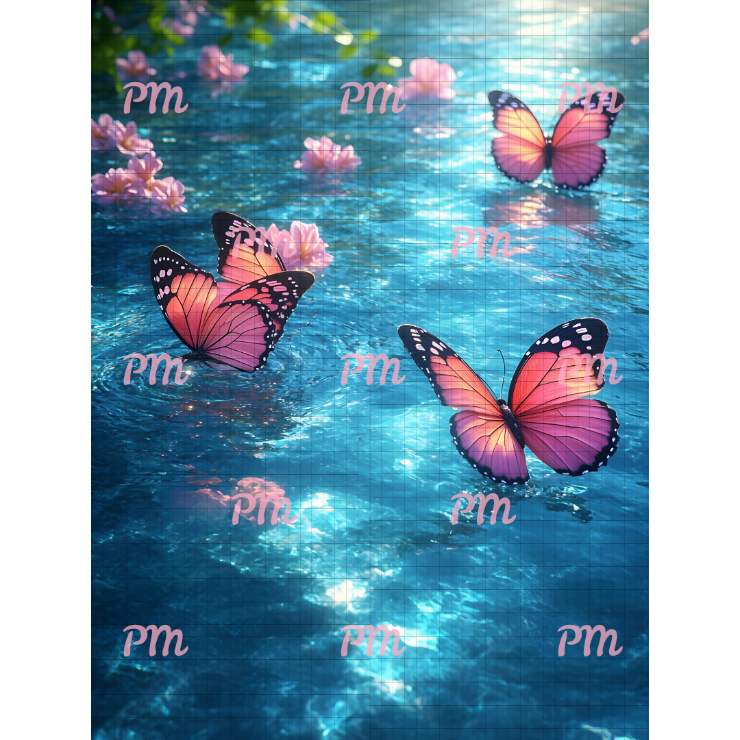 Delicate Blush Wings: Diamond Painting Collection