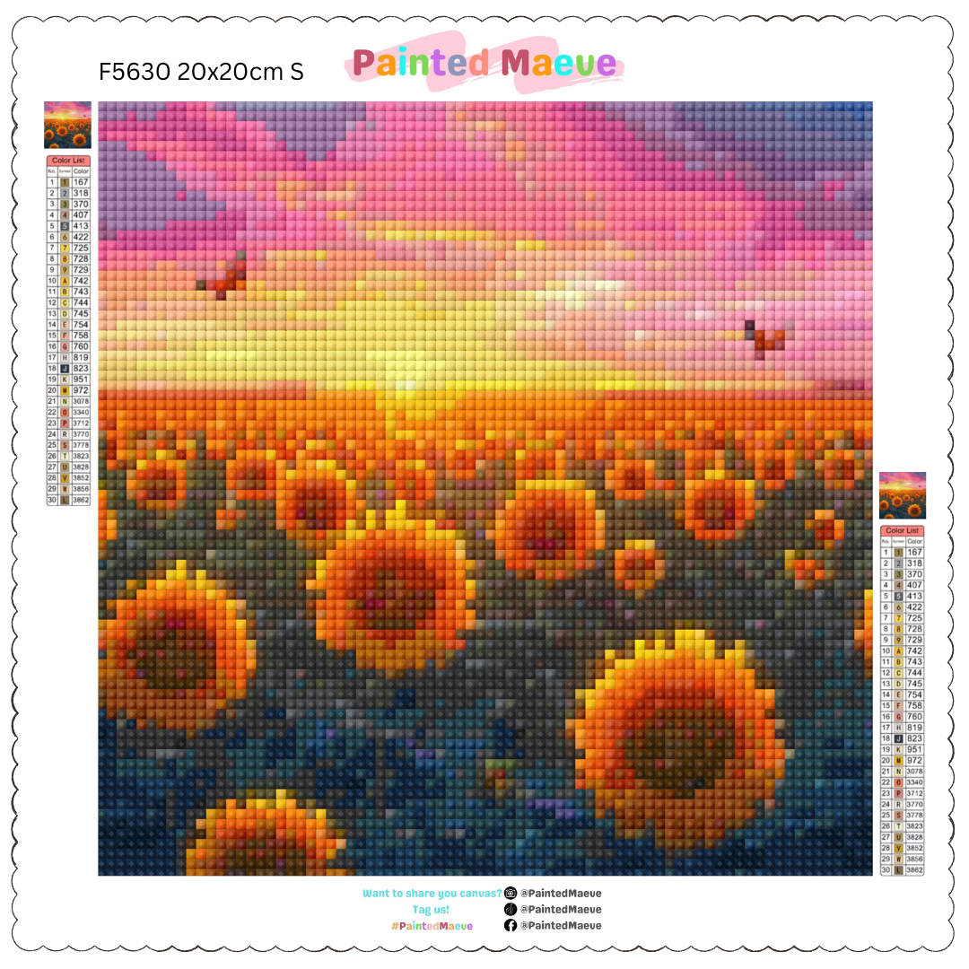 Sunrise Sunflower Meadow: Diamond Painting Collection