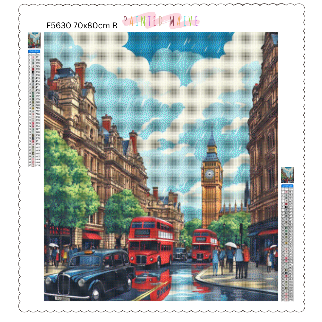 Rainy London Stroll: Diamond Painting Collection