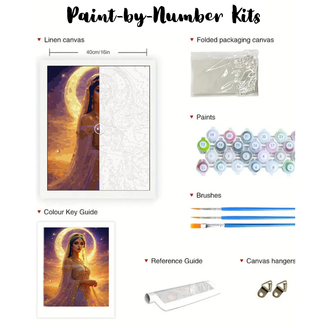 Arabian Princess: Paint-by-Number Collection (24/36/48 colors | No Frame)