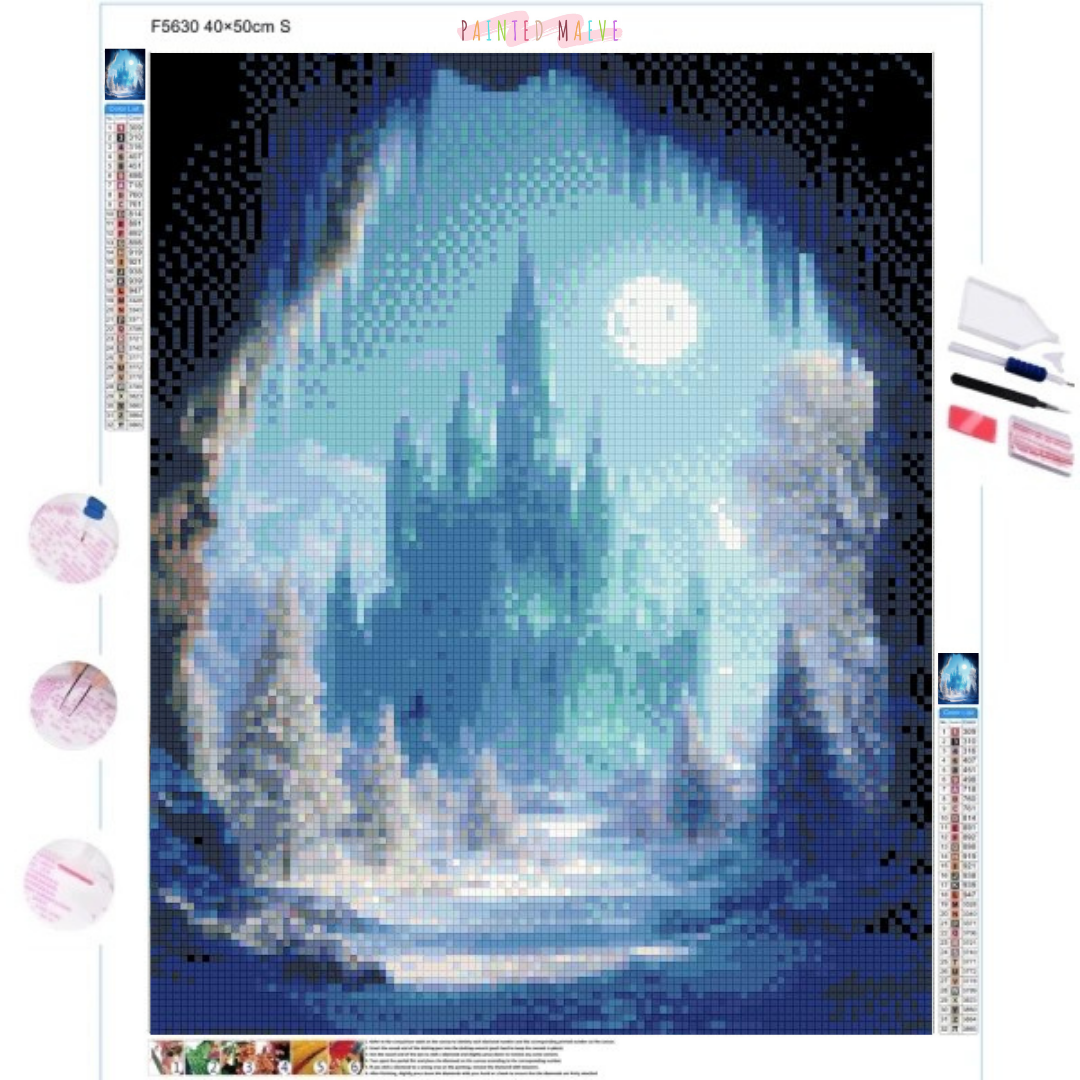 Mystic Icy Palace: Diamond Painting Collection