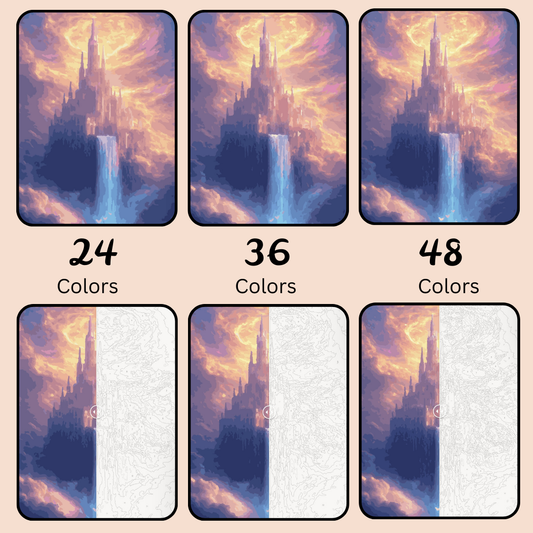 Castle in the Sky: Paint-by-Number Collection (24/36/48 colors | No Frame)