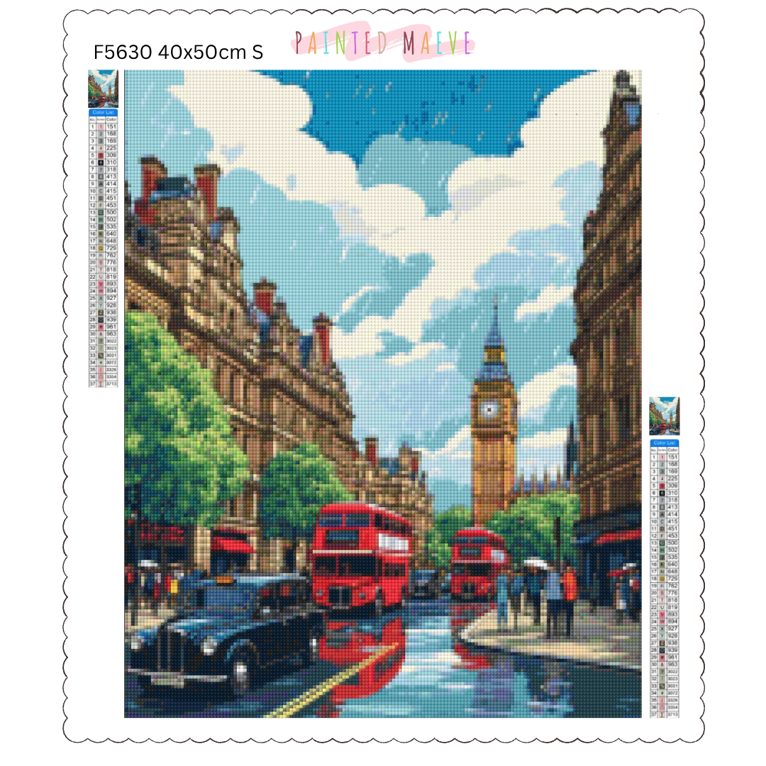 Rainy London Stroll: Diamond Painting Collection