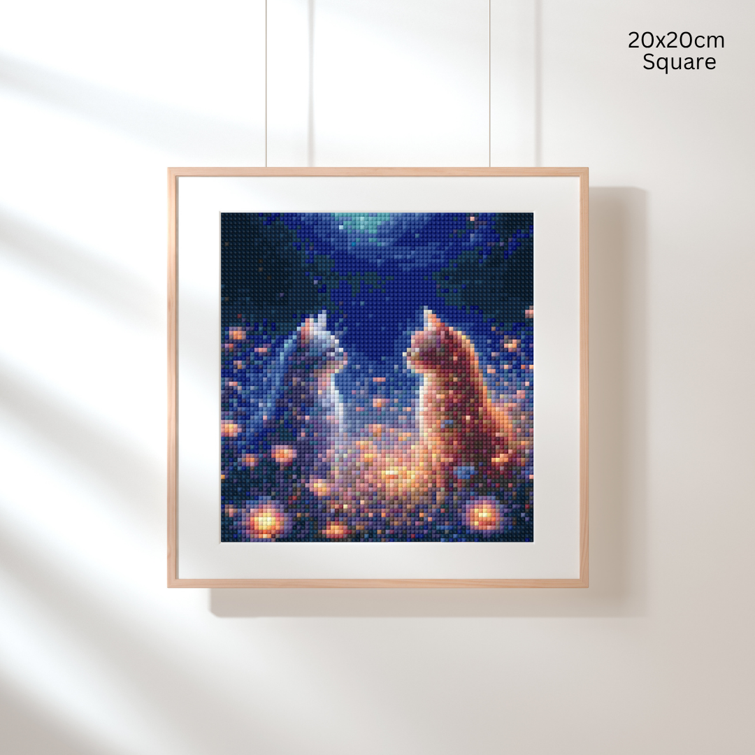 Moonlit Whiskers: Diamond Painting Collection