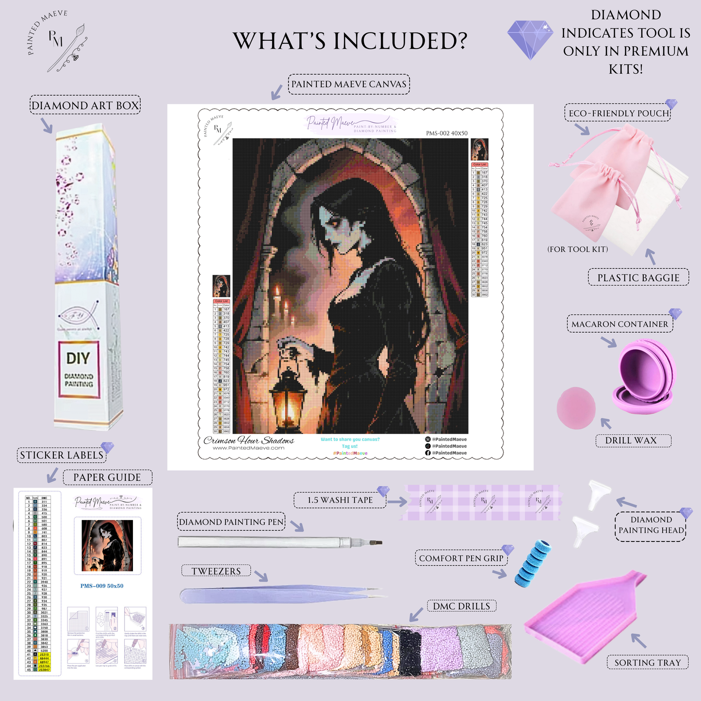 Crimson Hour Shadows: Diamond Painting Halloween Collection