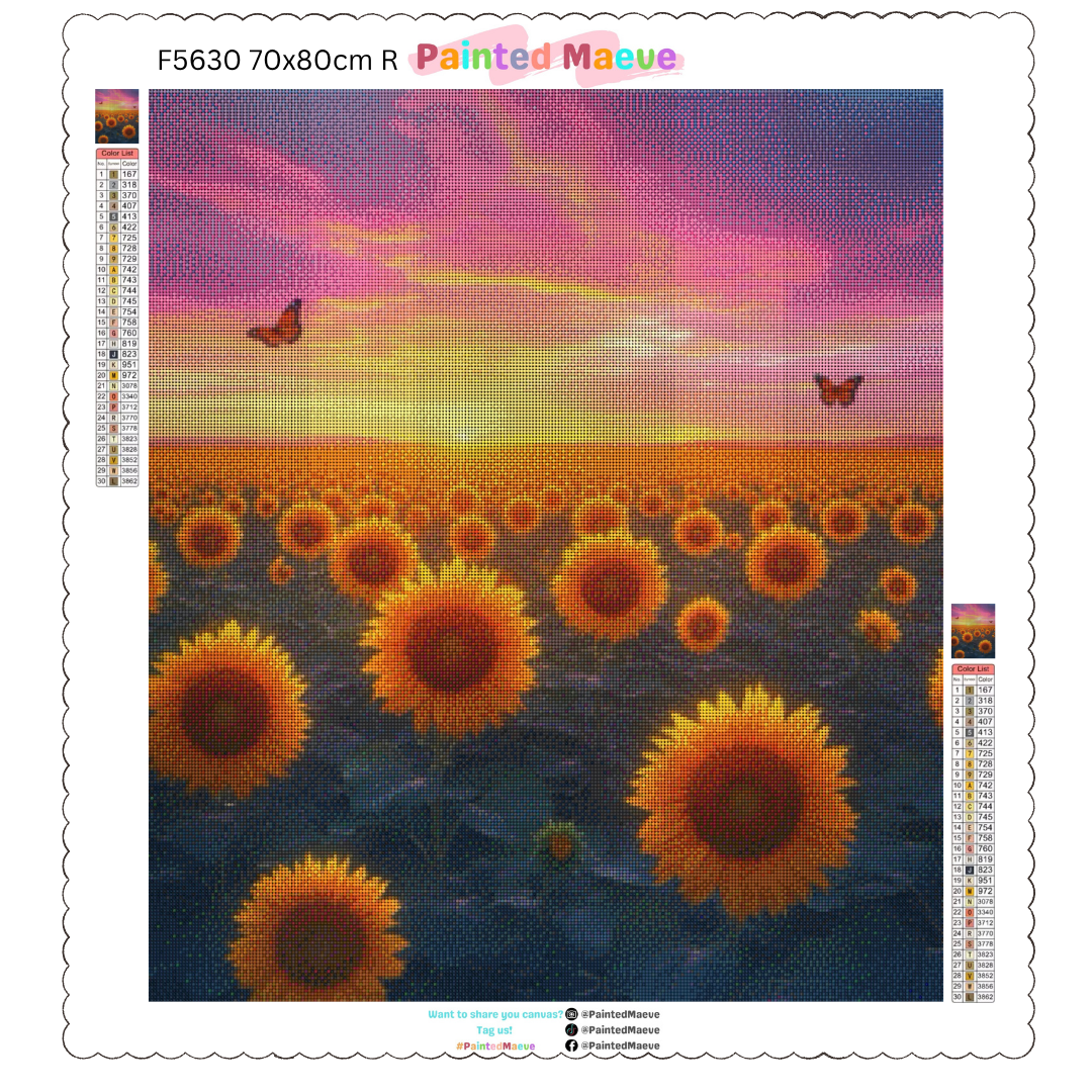 Sunrise Sunflower Meadow: Diamond Painting Collection