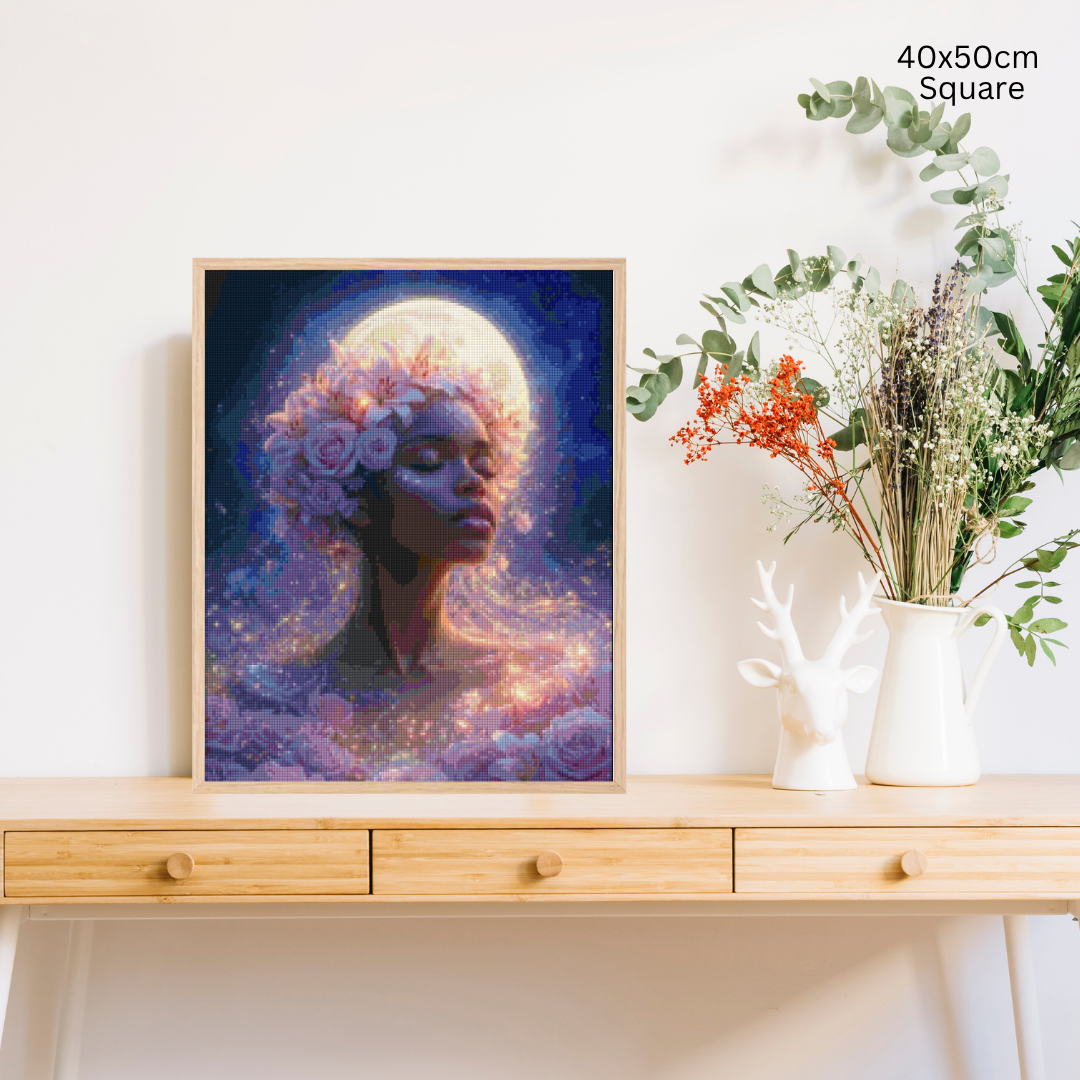 Pink Rose Deity: Diamond Painting Collection