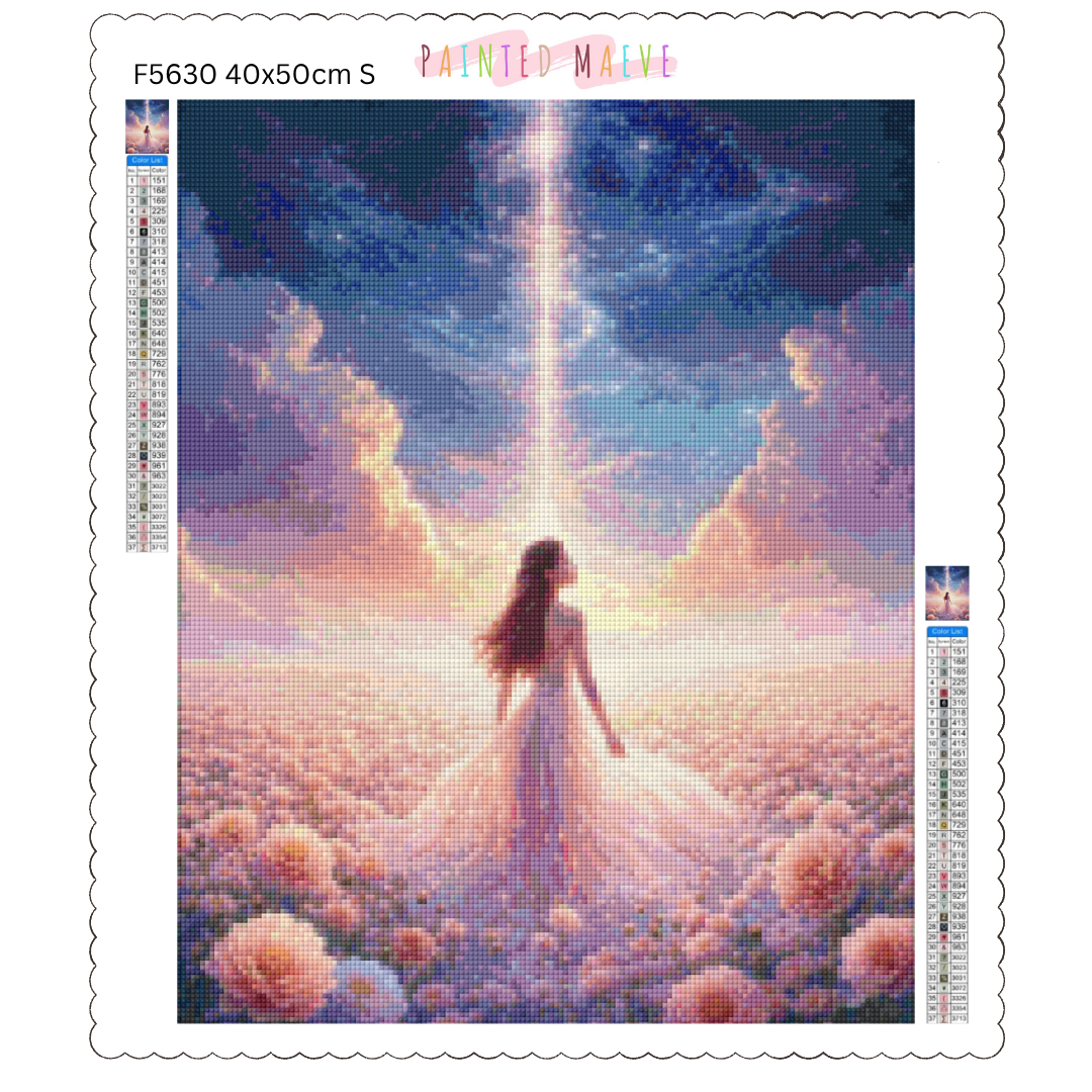 Celestial Blossom Beauty: Diamond Painting Collection