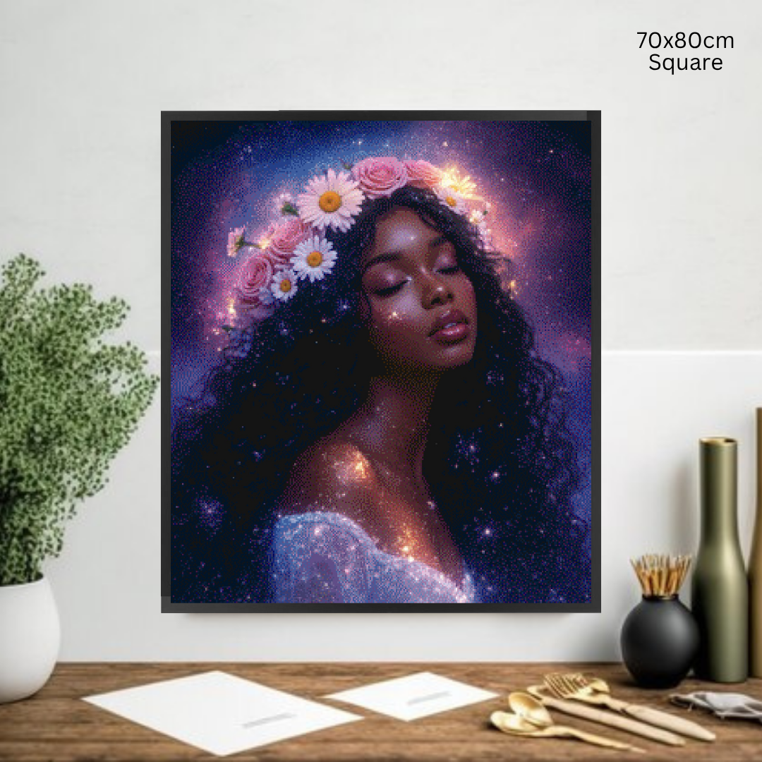 Floral Crown Goddess: Diamond Painting Collection